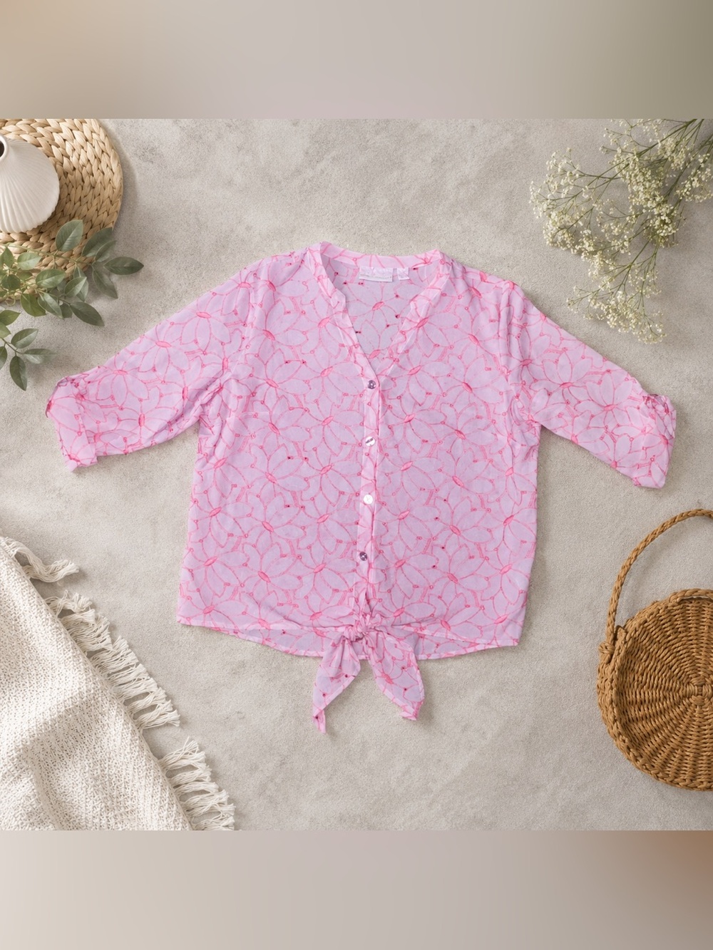 ✨ Bellisima Belle by Kim Gravel “Make My Daisy” Eyelet Blouse – Size Medium ✨🌸